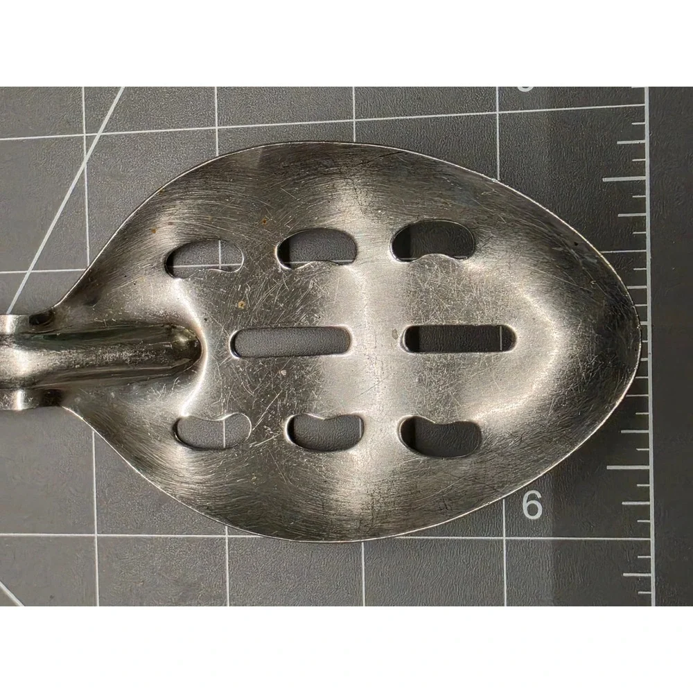 Vintage Stainless Steel Slotted Serving Spoon 11.25 Inch Made in India Utility